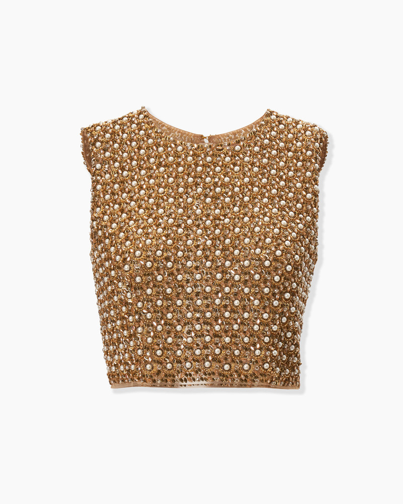 Gold Embellished Cropped Top 1