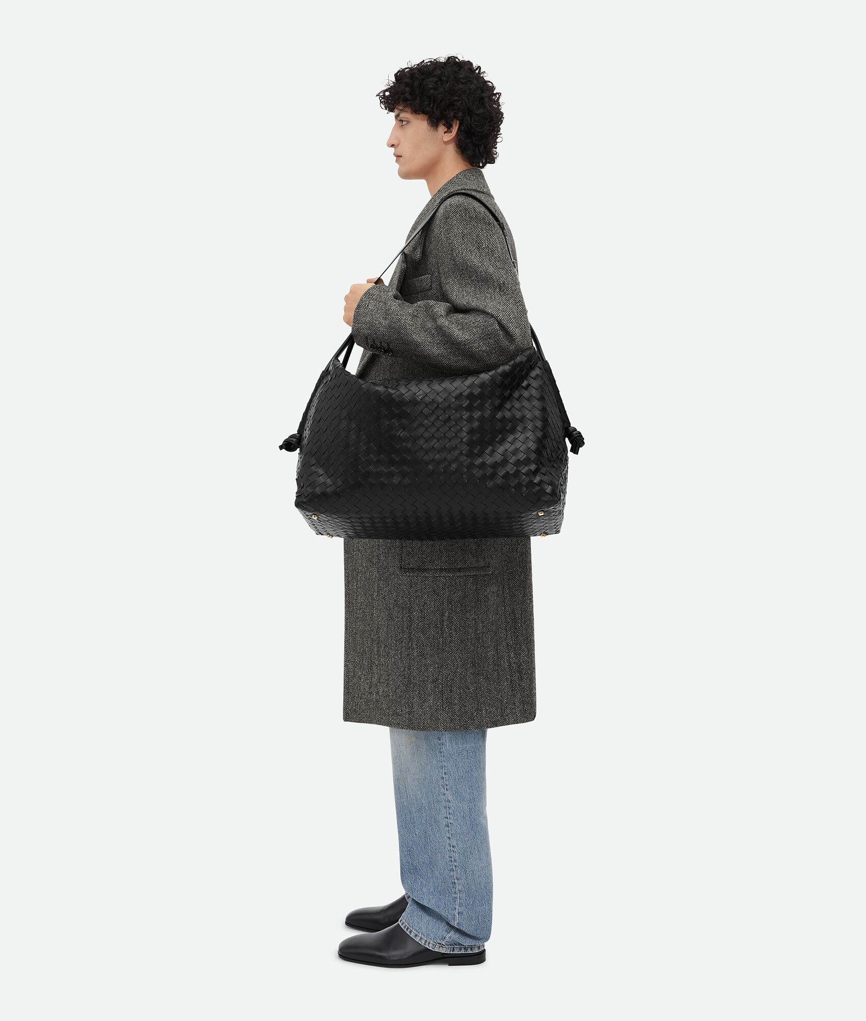 バックパック・リュック BOTTEGA VENETA LOOP LARGE WEEKEND BAG IN INTRECCIATO VN BOTTEGA VENETA Loop intrecciato leather weekend bag | NET-A