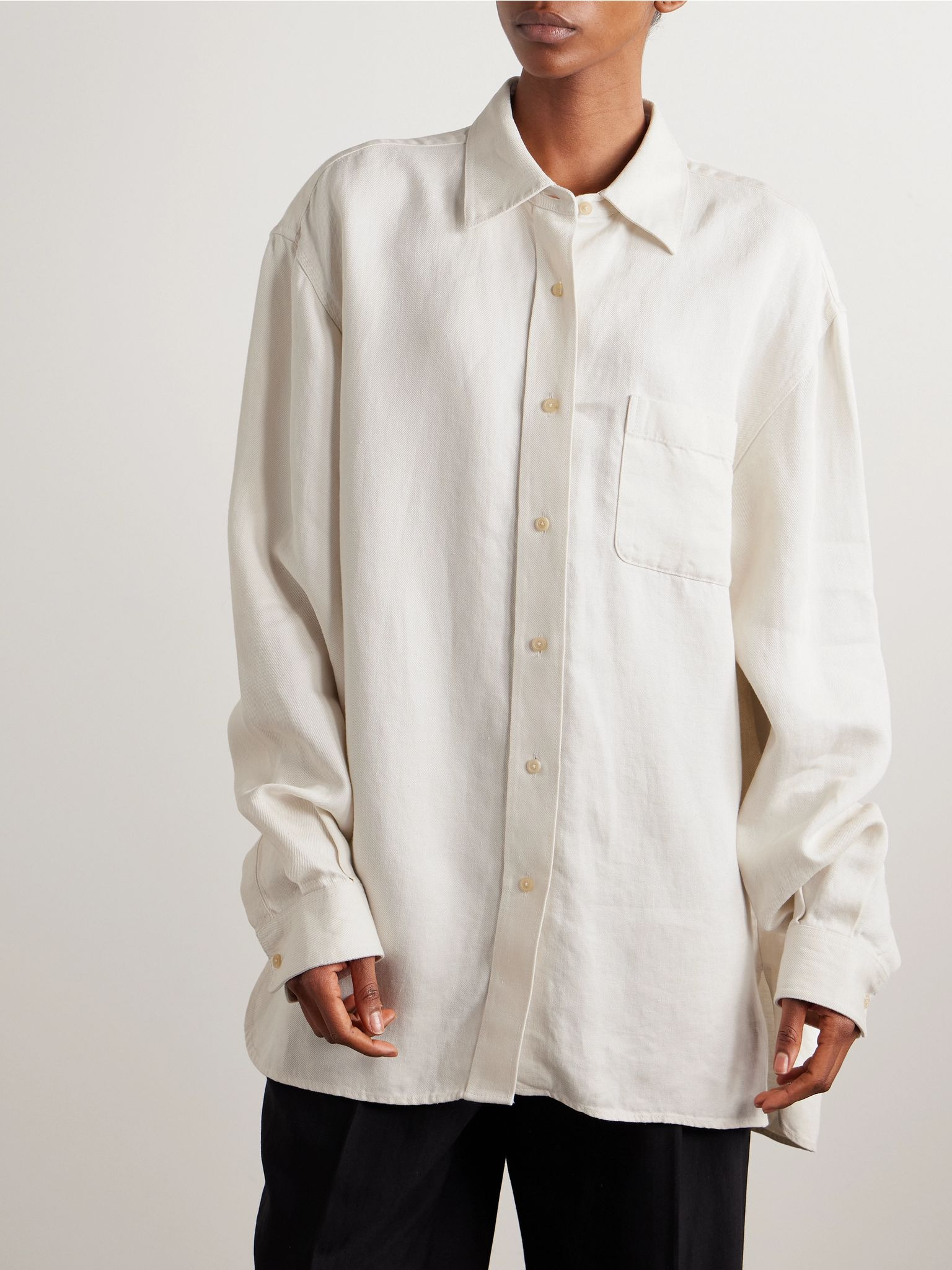 Nesson linen-twill shirt White - 3