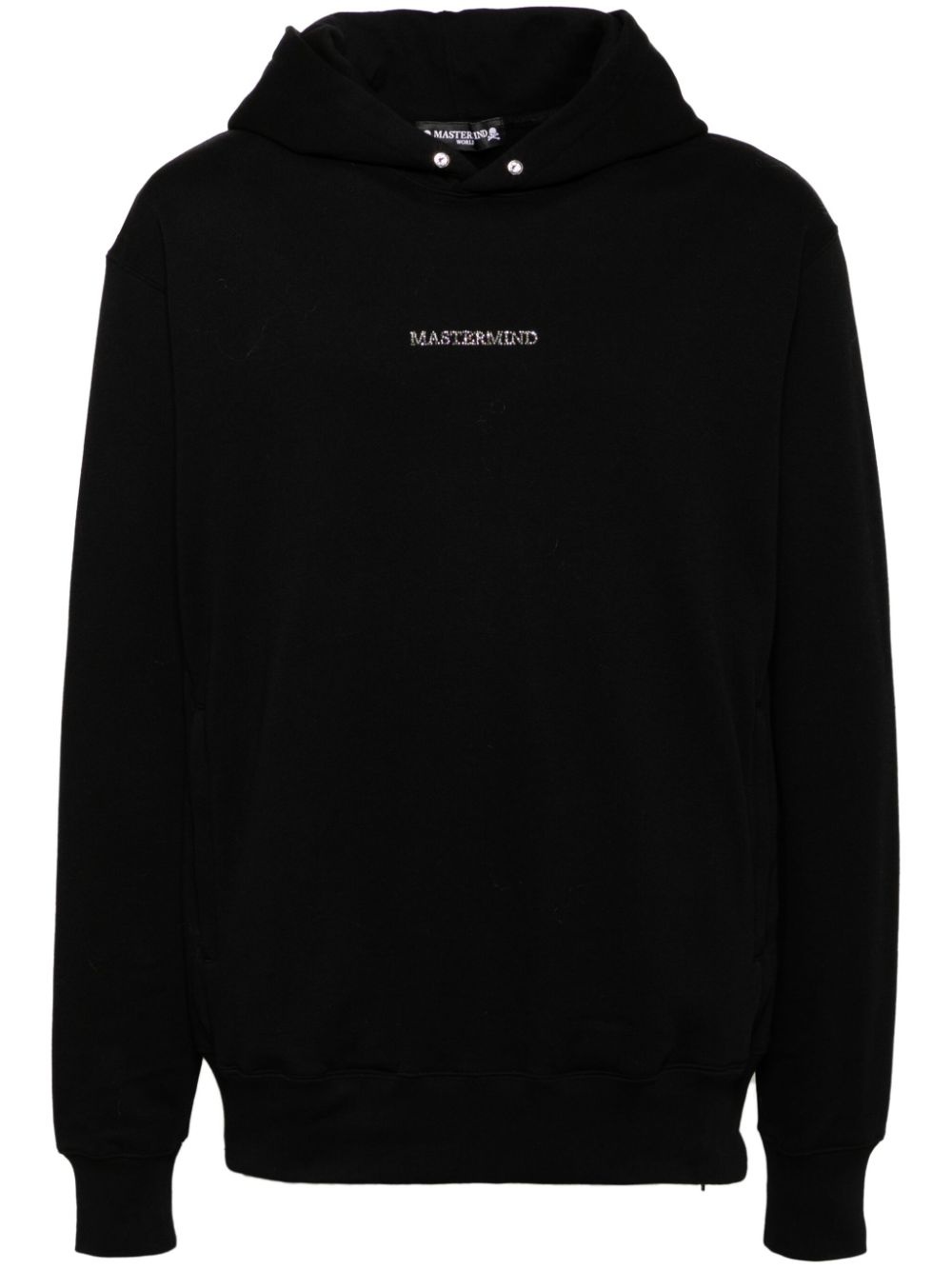 rhinestone-logo hoodie - 1