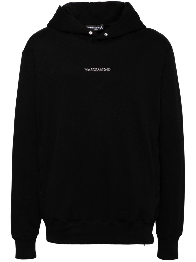 rhinestone-logo hoodie 1
