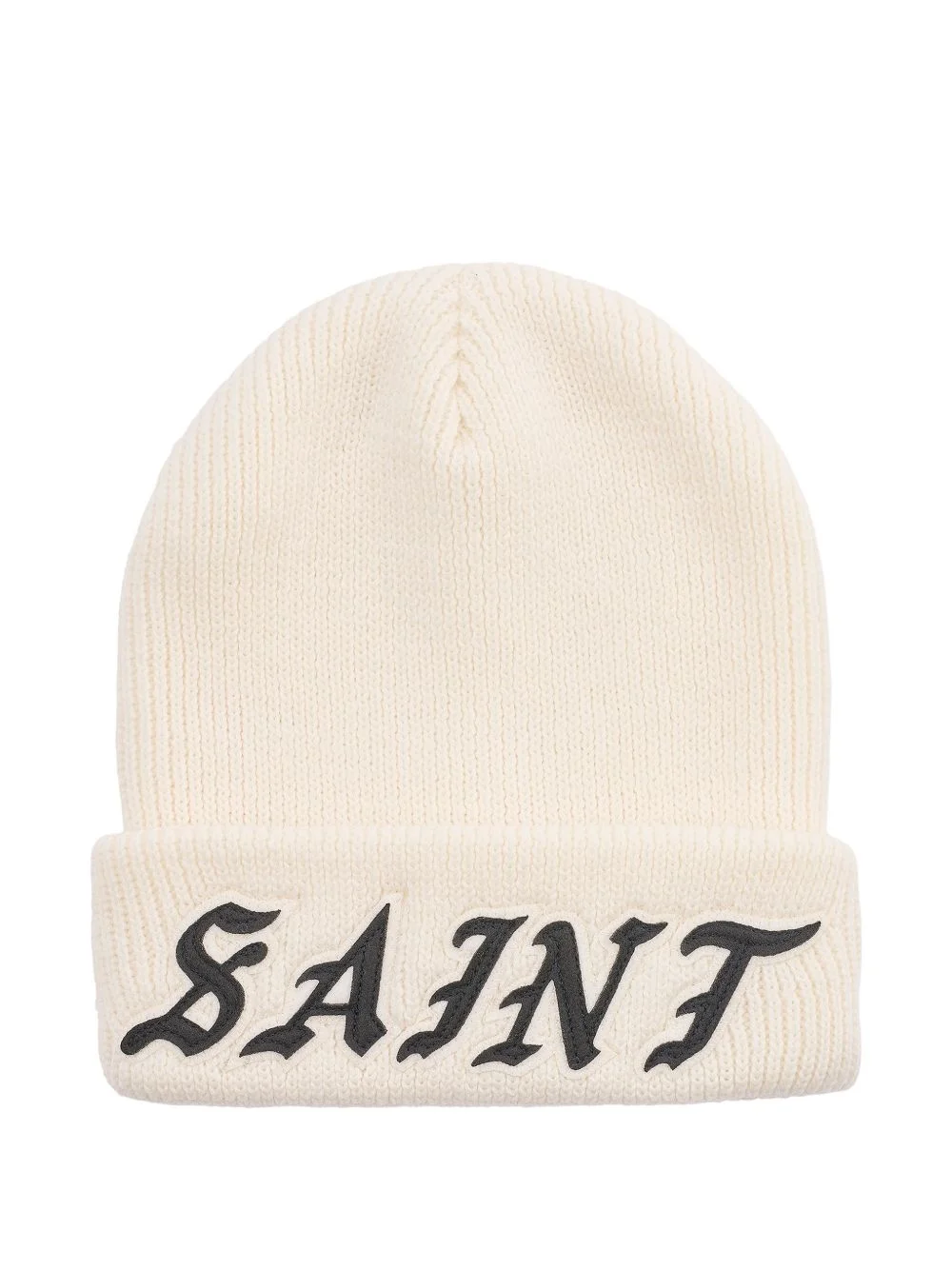 logo-embroidered ribbed-knit beanie - 1