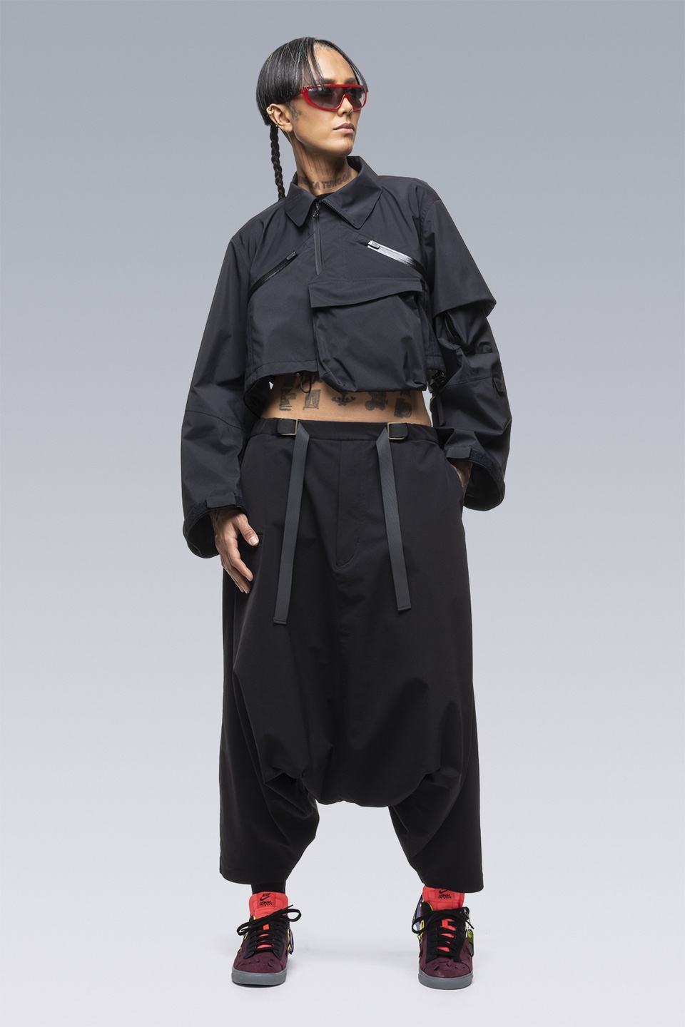 SAC-J6011 sacai / ACRONYM Crop Jacket Black - 11