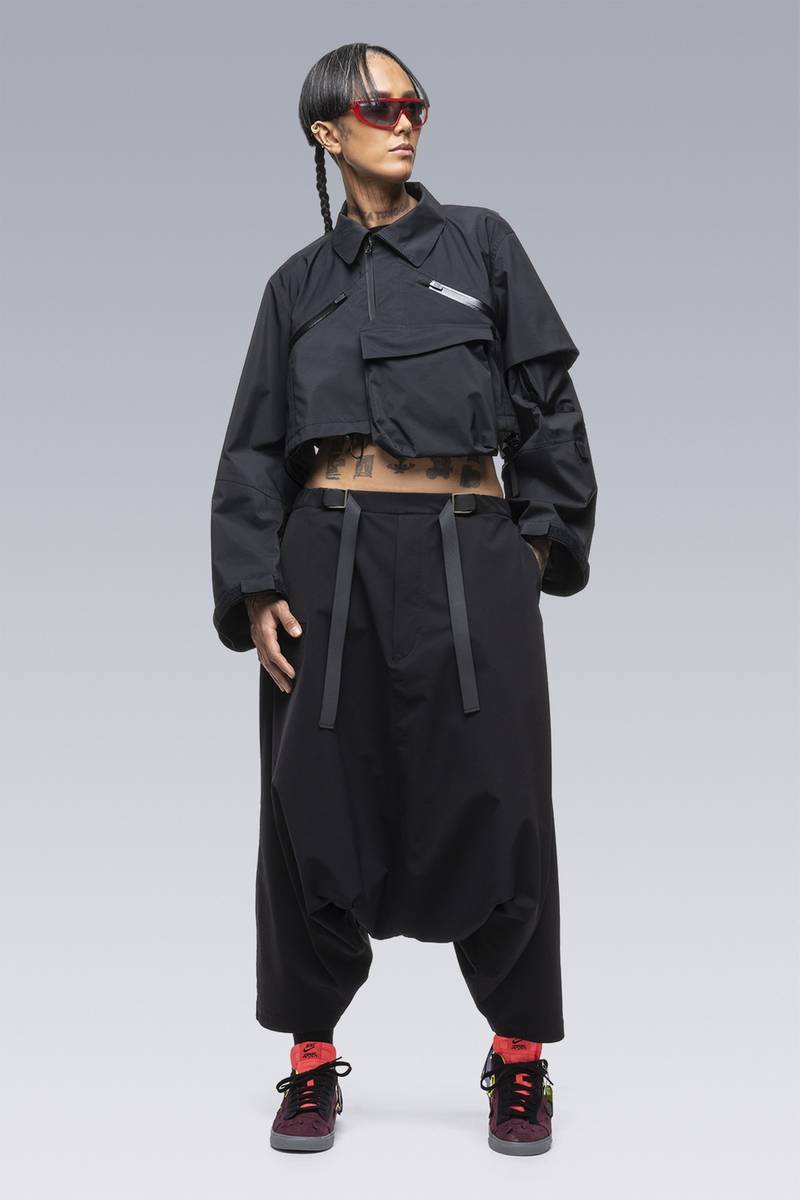 ACRONYM SAC-J6011 sacai / ACRONYM Crop Jacket Black | REVERSIBLE