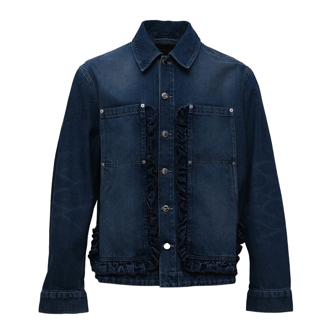 Oversized Ruffle Frill Workwear Jacket - 1