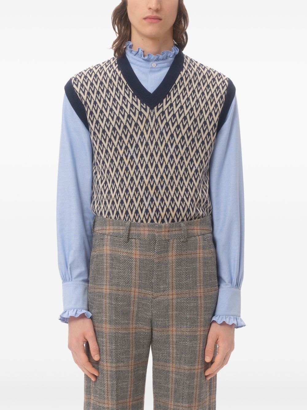 jacquard vest - 3