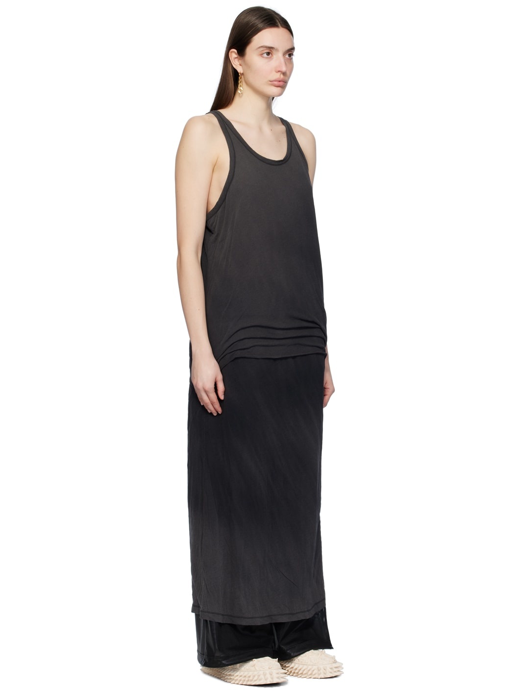 Black Layered Maxi Dress - 2