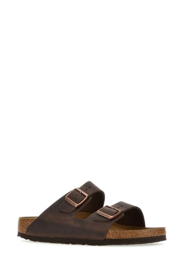 Brown leather Arizona slippers - 2