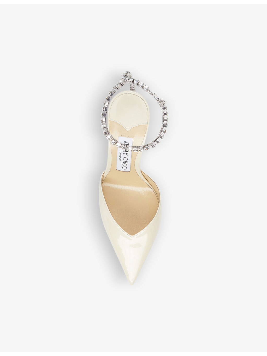 Saeda 85 crystal-embellished patent-leather courts - 2