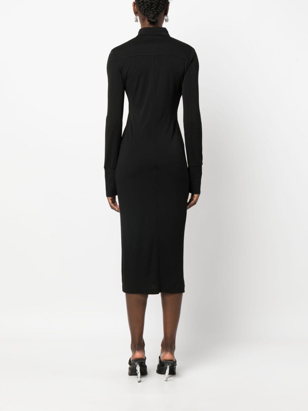 button-up midi shirtdress - 4