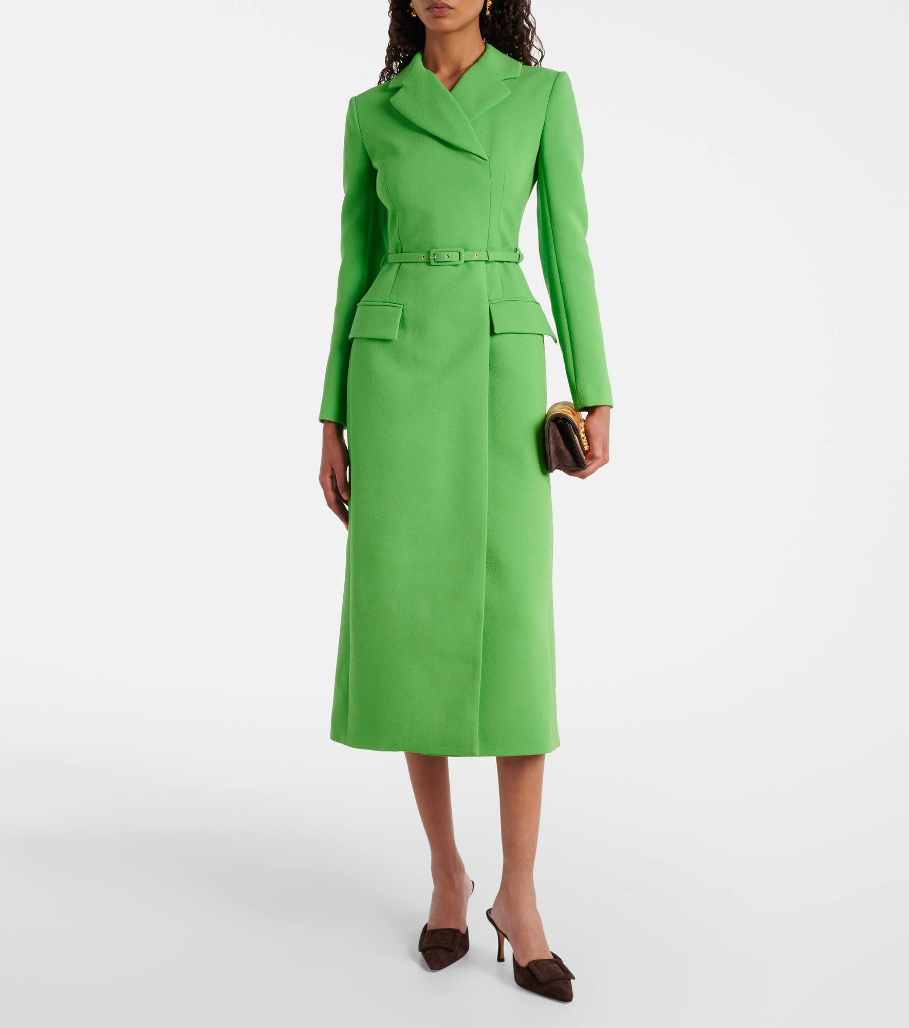 Kalonice wool crêpe midi dress - 2