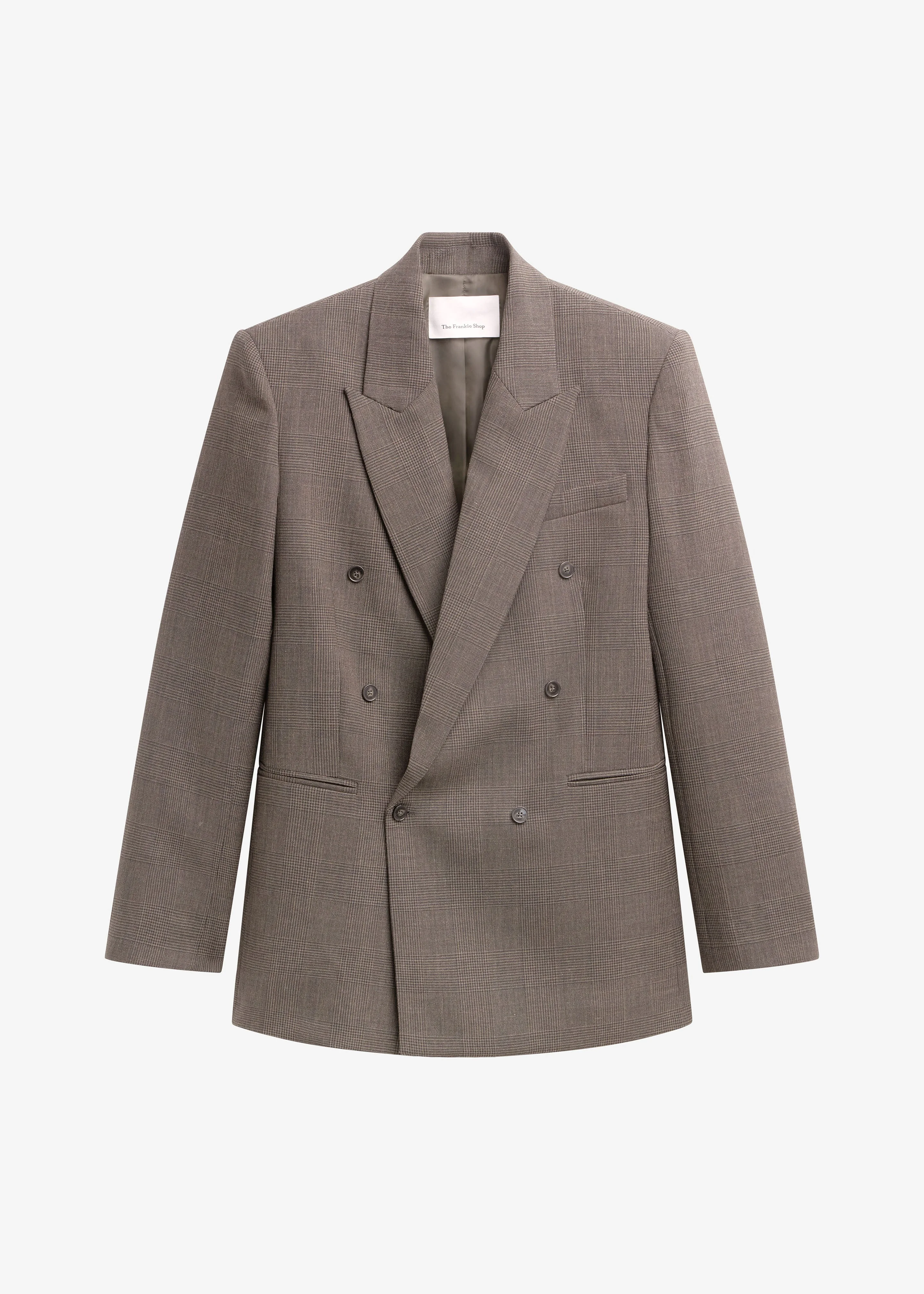 Monterey Structured Wool Blazer - Brown Glen Plaid - 1