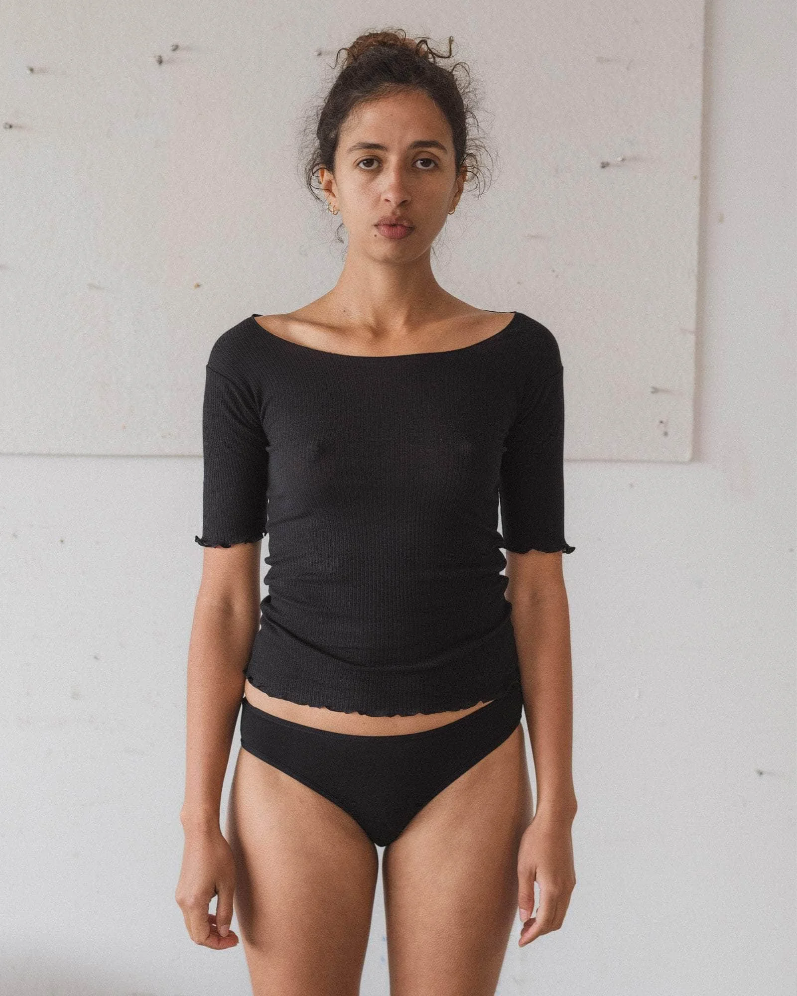 Pama 3/4 Tee Shirt - Fine Organic Cotton Rib - 1