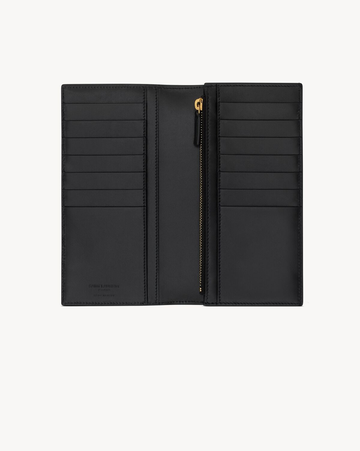 SAINT LAURENT PARIS CONTINENTAL WALLET IN COATED BARK LEATHER - 4