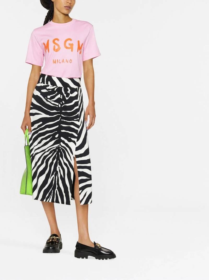 MSGM logo-print cotton T-shirt outlook