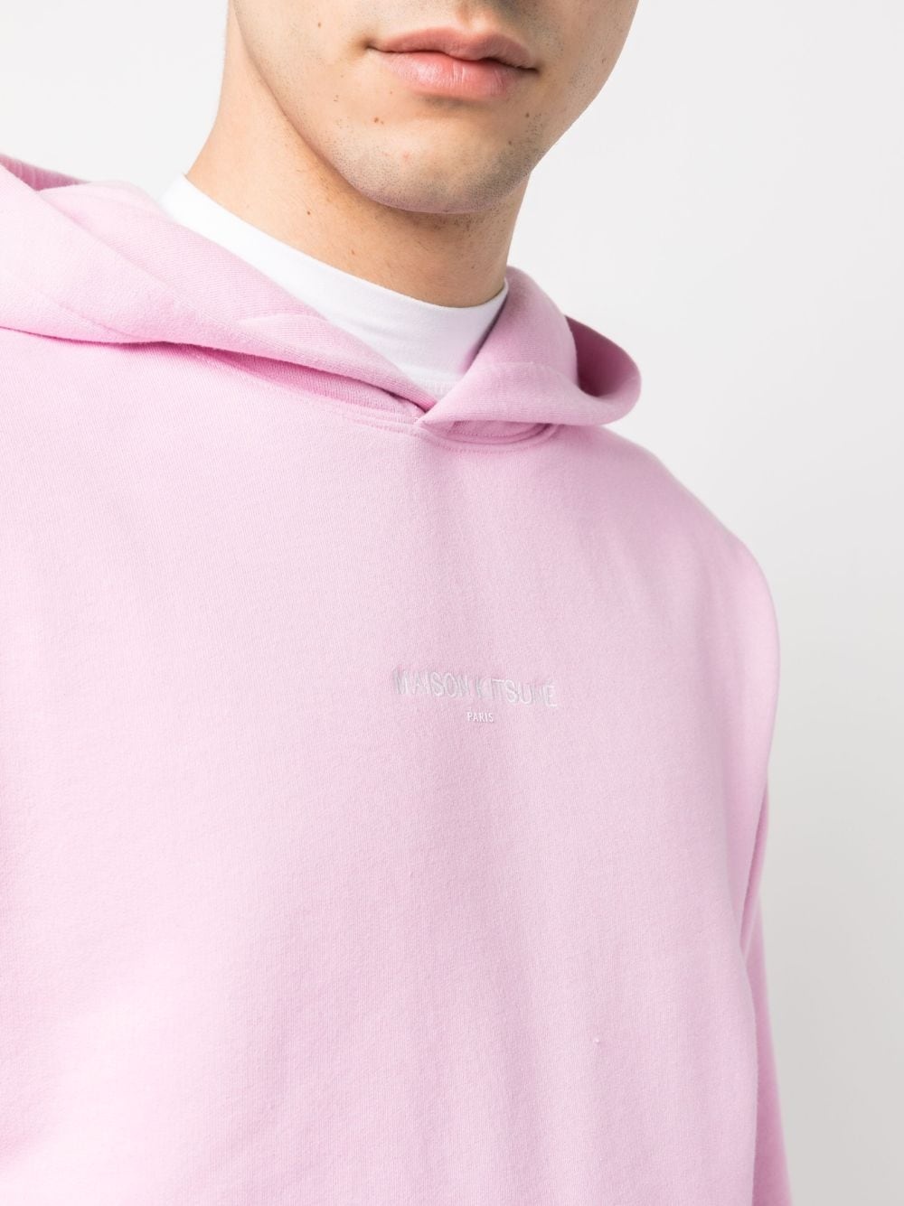 logo-embroidered cotton hoodie - 5