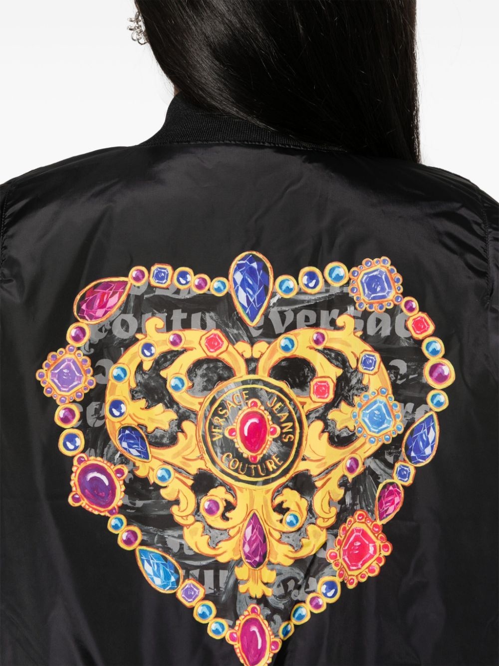 Heart-Couture-print bomber jacket - 6