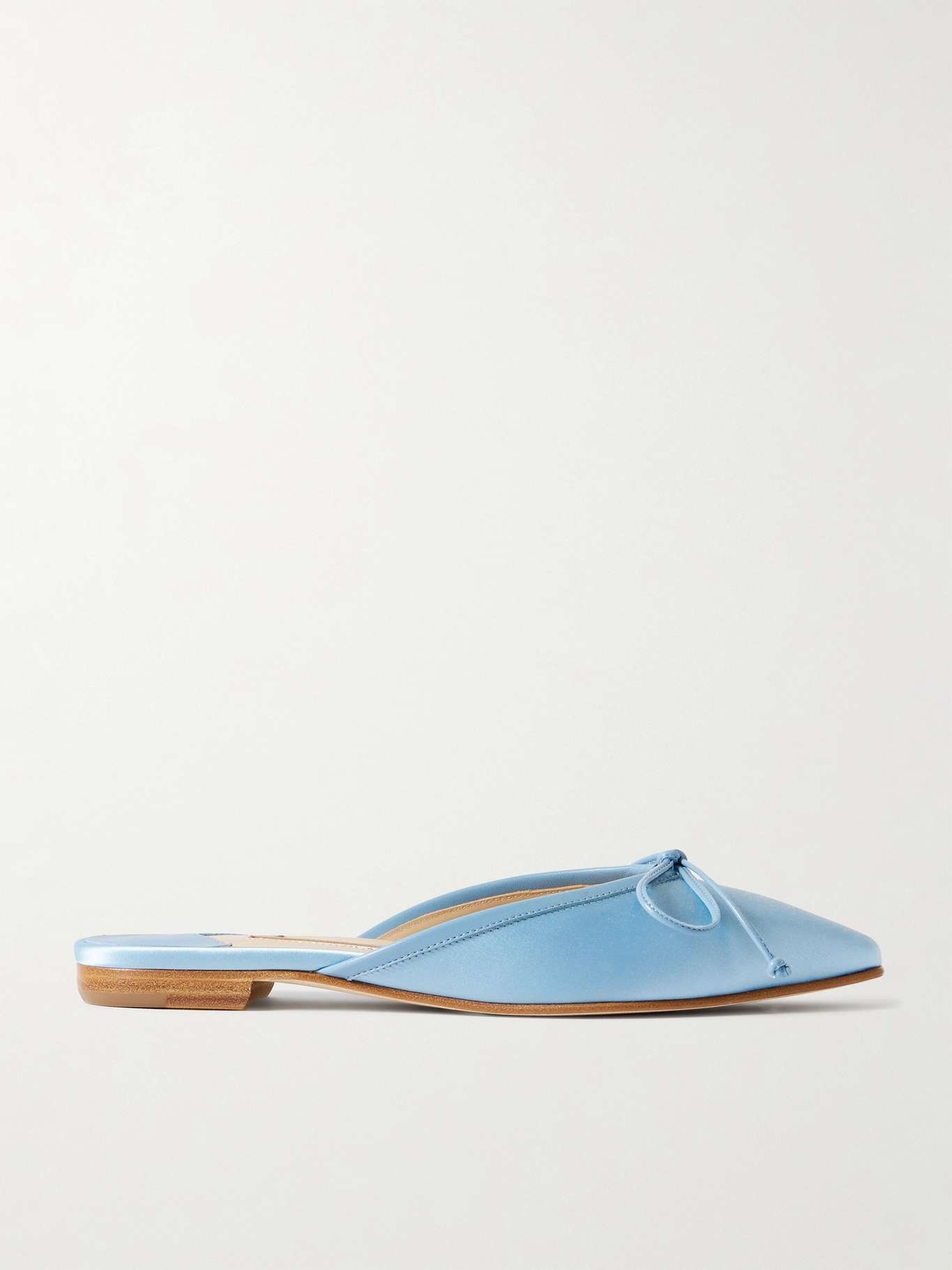 Ballerimu bow-detailed satin mules Light blue - 1
