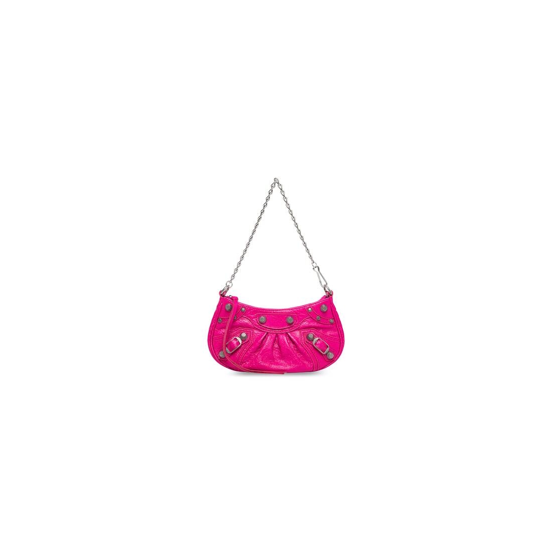 Women's Le Cagole Mini Purse With Chain in Pink - 1