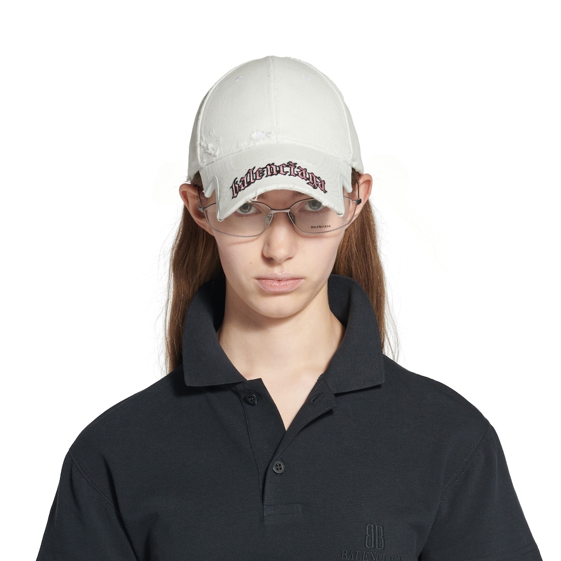 Blackletter Script Cap in Dirty White - 5