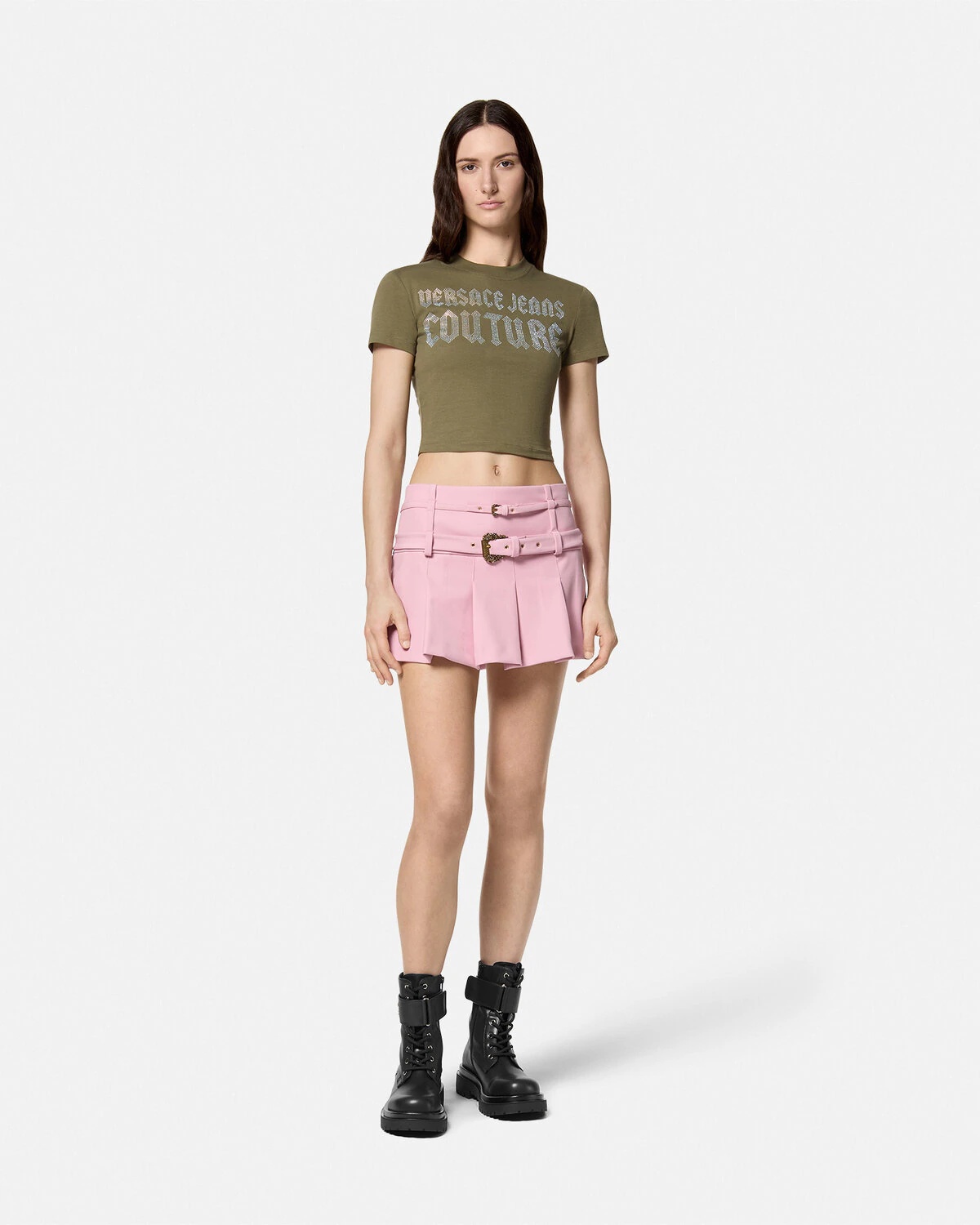 Crystal Gothic Logo Crop T-Shirt - 2