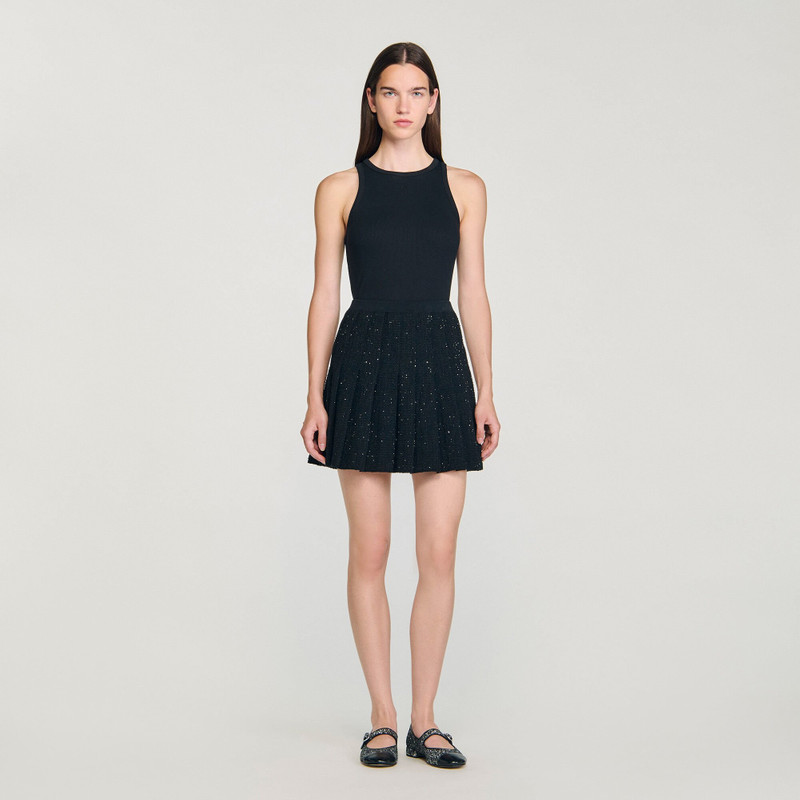 Sandro EMBELLISHED TWEED MINI SKIRT outlook