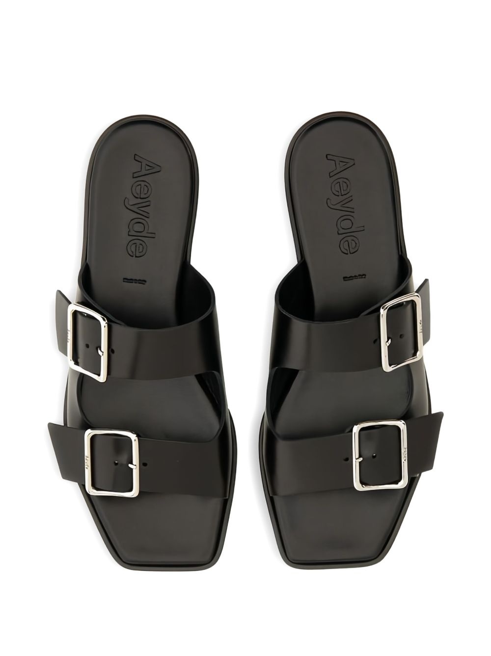 Tonya double-buckle leather sandals - 4