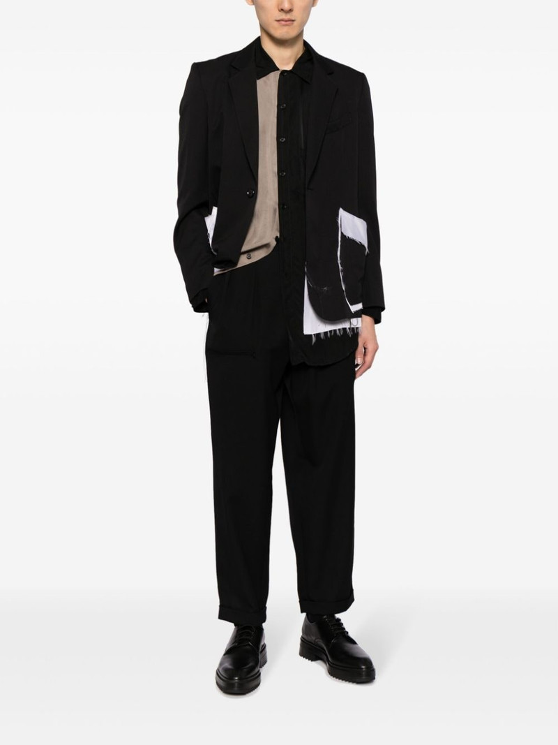 Yohji Yamamoto straight-leg wool trousers outlook