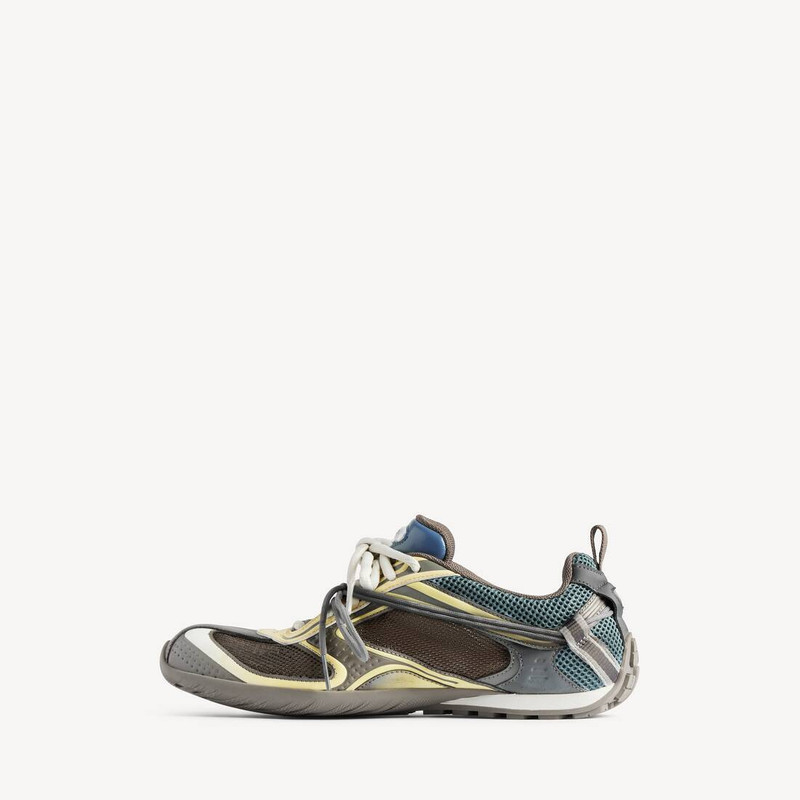 BALENCIAGA Men's Radar Gradient Lines Sneaker in Brown/blue/yellow/grey outlook