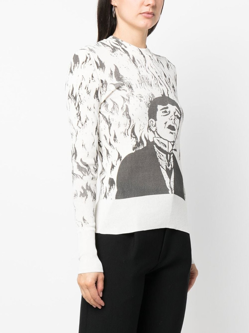 intarsia-knit crew neck jumper 3
