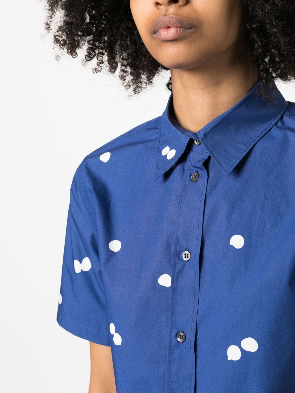 abstract polka-dot print shirt - 5