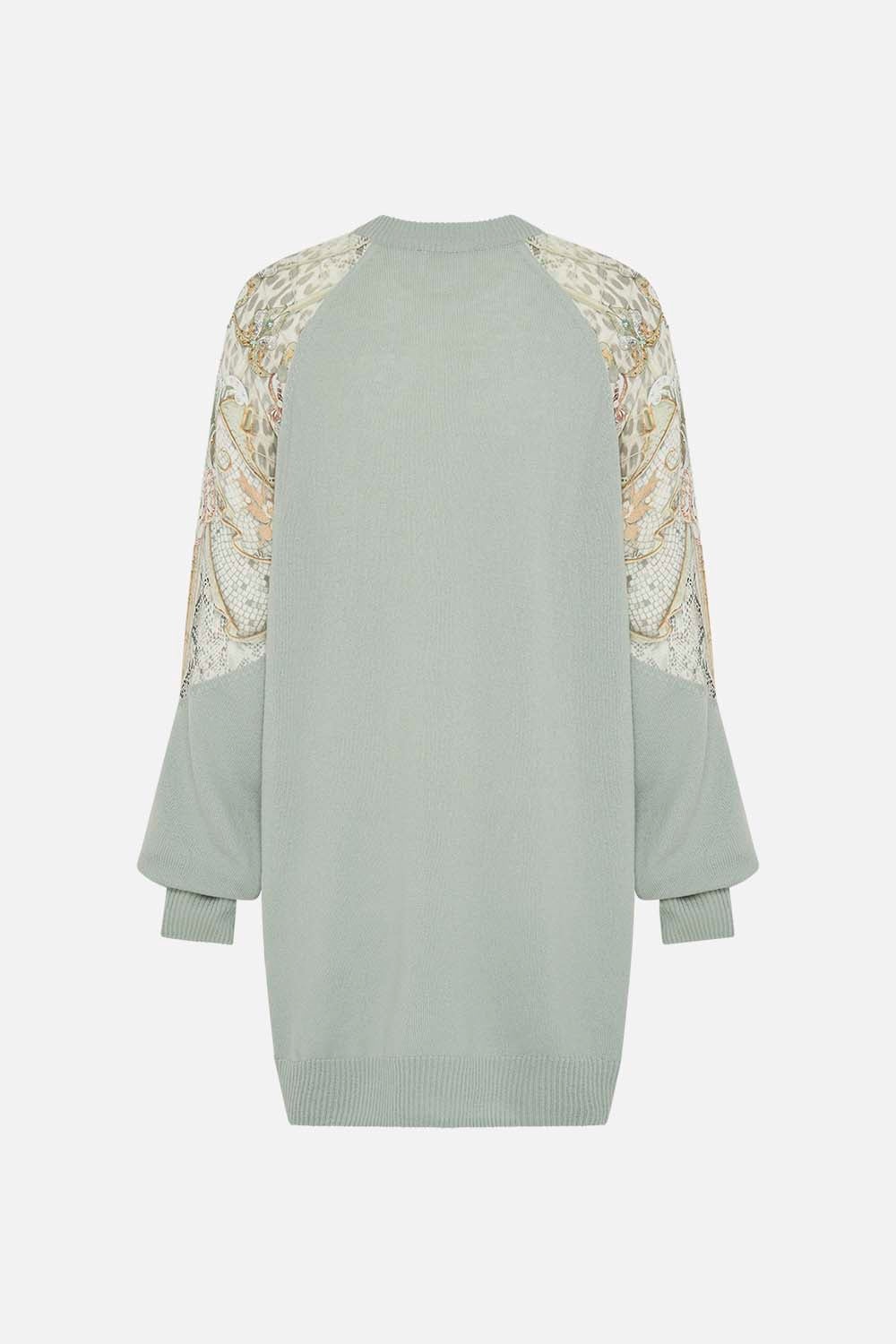 WOOL CASHMERE SILK SPLICED SHOULDER KNIT - 7