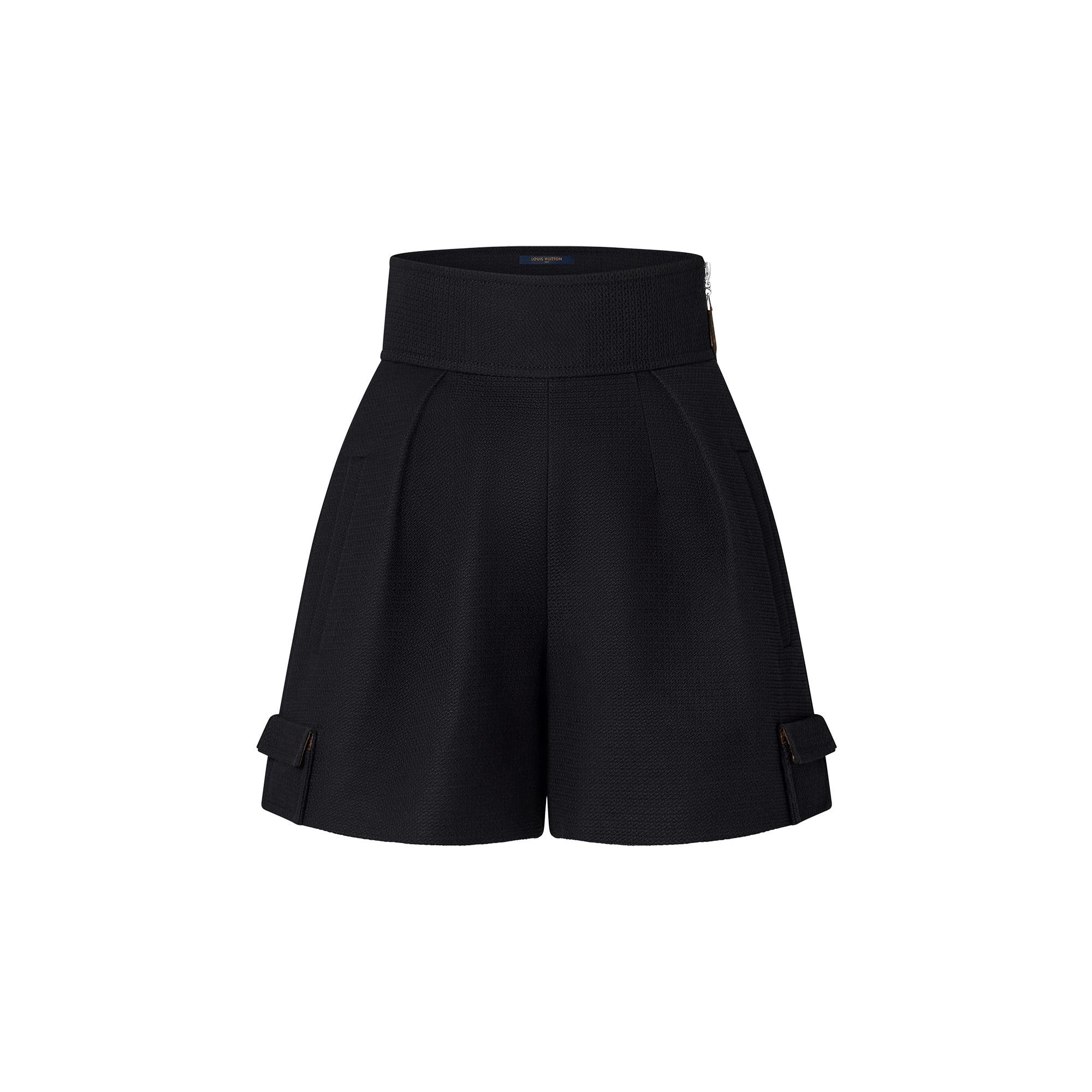 Flap Pocket Wide-Leg Mini Shorts - 1