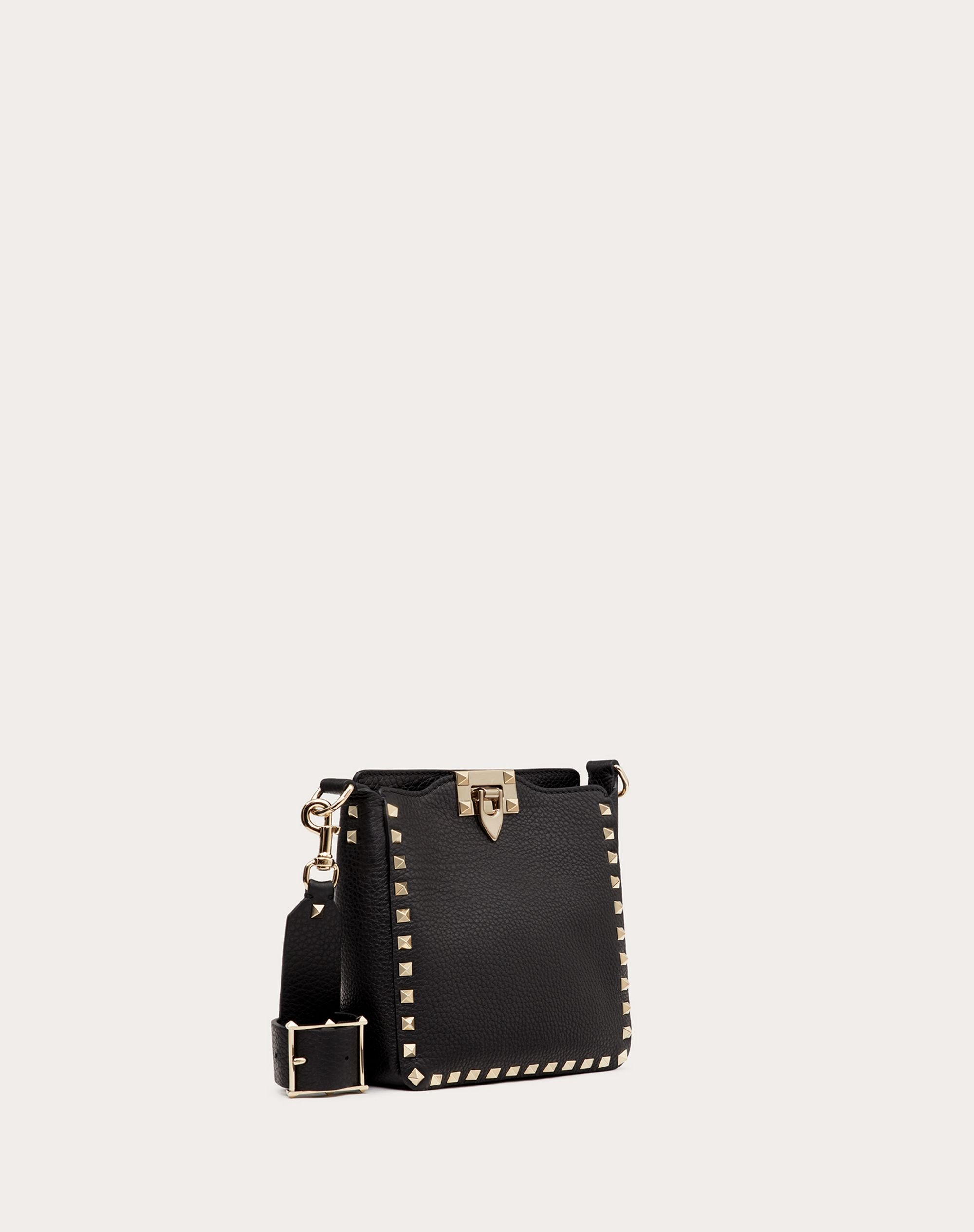 Mini Rockstud Grainy Calfskin Hobo Bag - 8