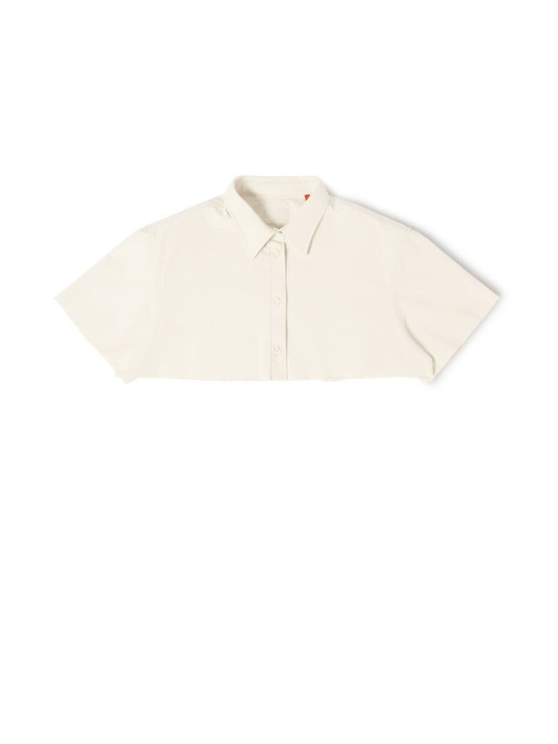Ex-Ray Canvas Crop Ss Shirt 1