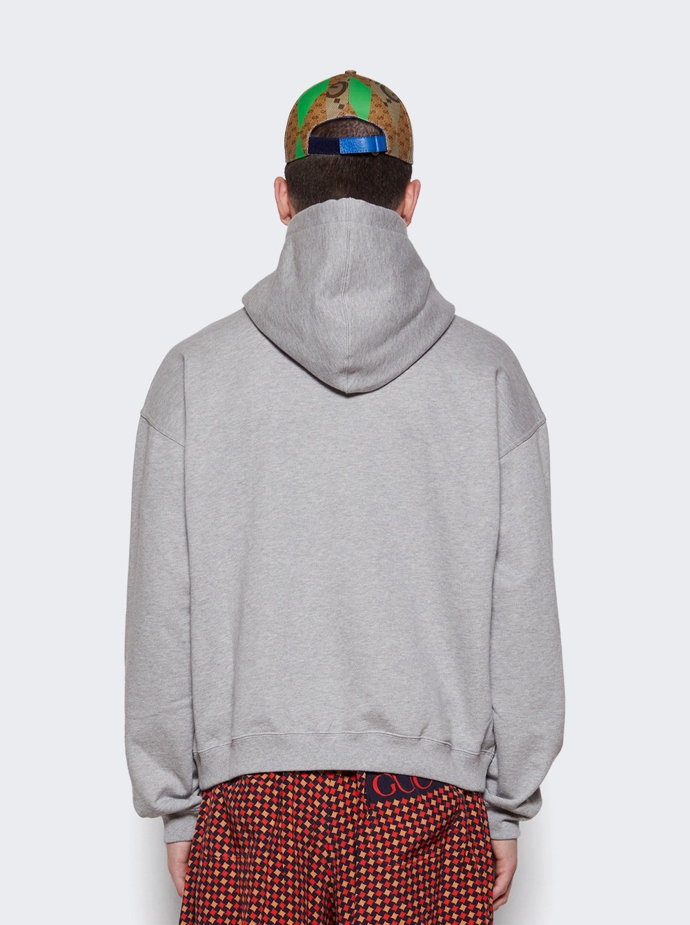 【GUCCI】HOODED SWEATSHIRT LIGHT FELTED COTTON JE◆715911XJE Gucci Men's Hooded Sweatshirt Light Felted Cotton Jersey