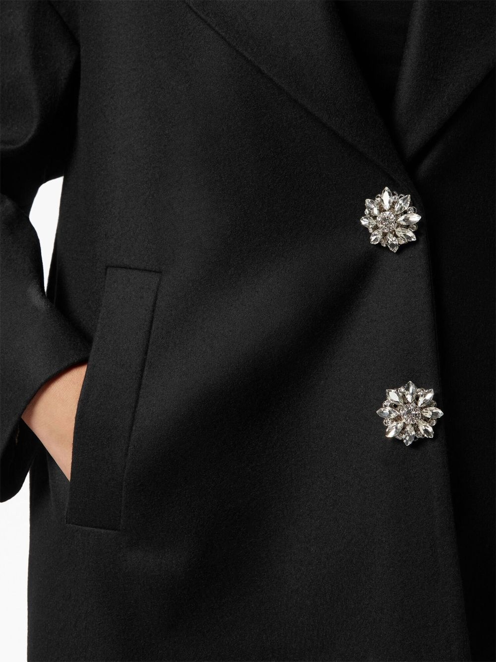 crystal-embroidered skull coat - 5