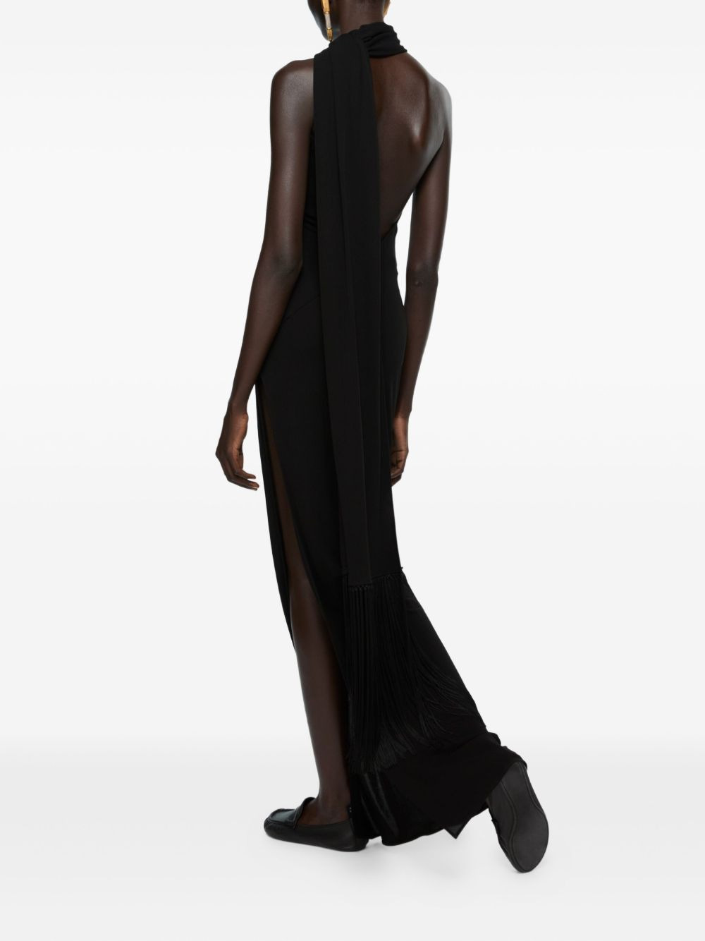 draped fringe dress - 3