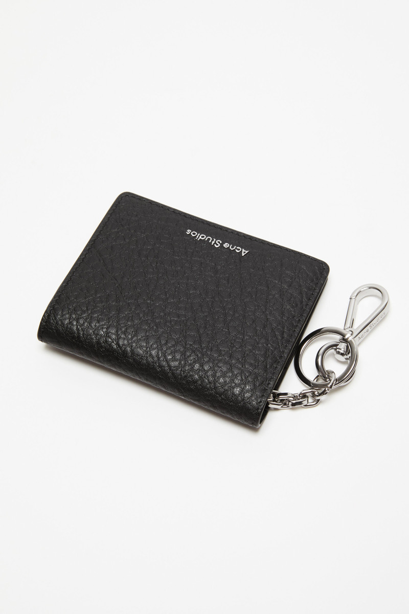 Folded leather wallet - Black 4