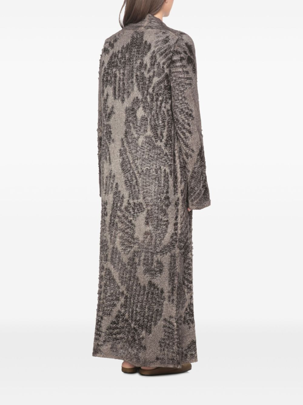 open-front long cardigan - 4