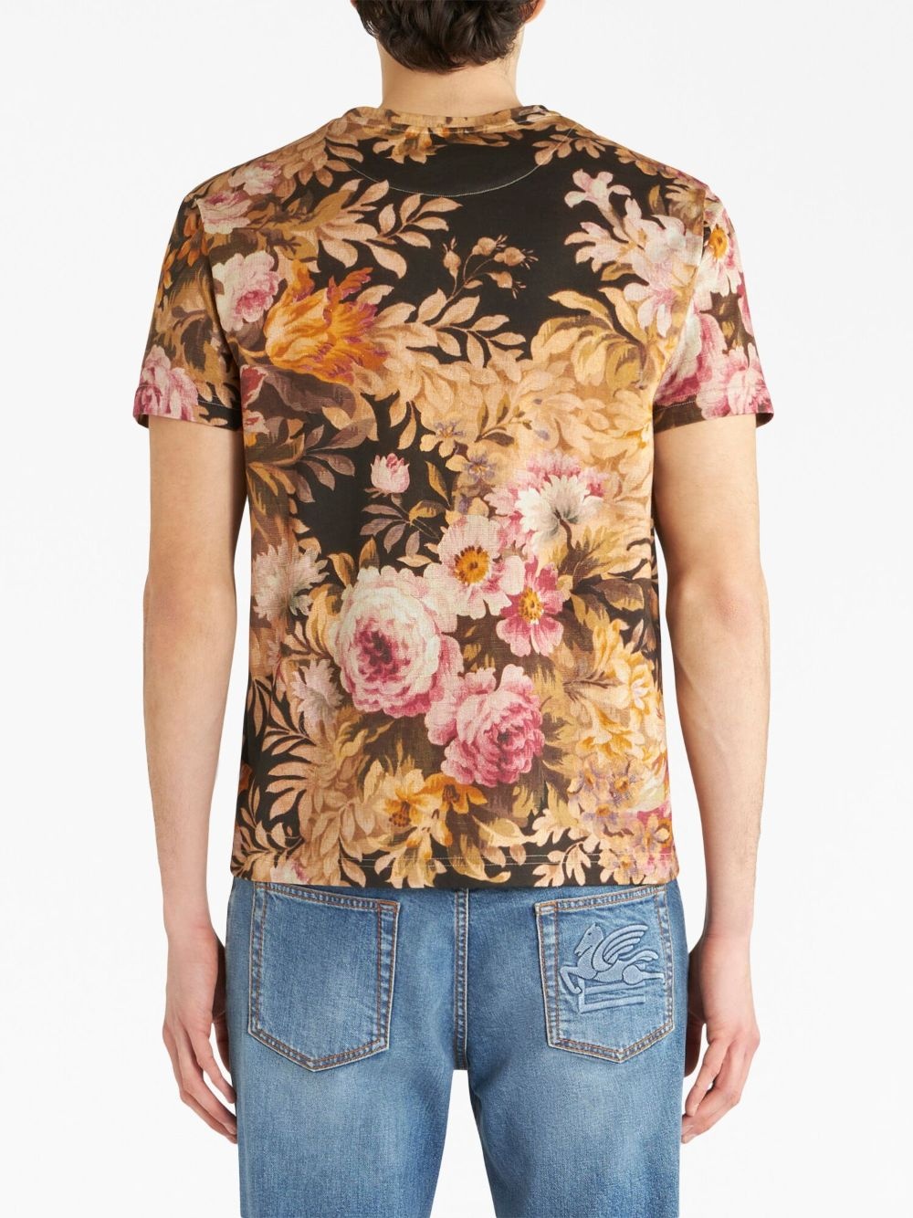 floral-print cotton T-shirt - 3