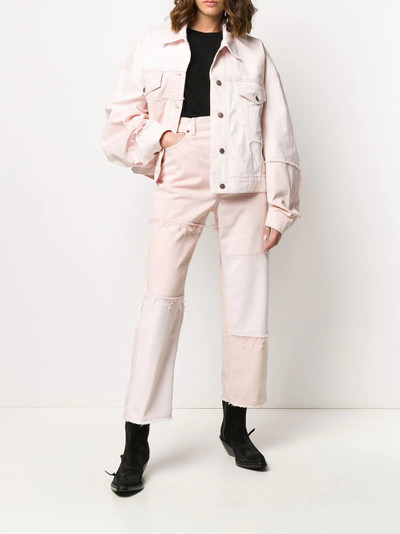 Acne Studios Recrafted patchwork boxy denim jacket outlook