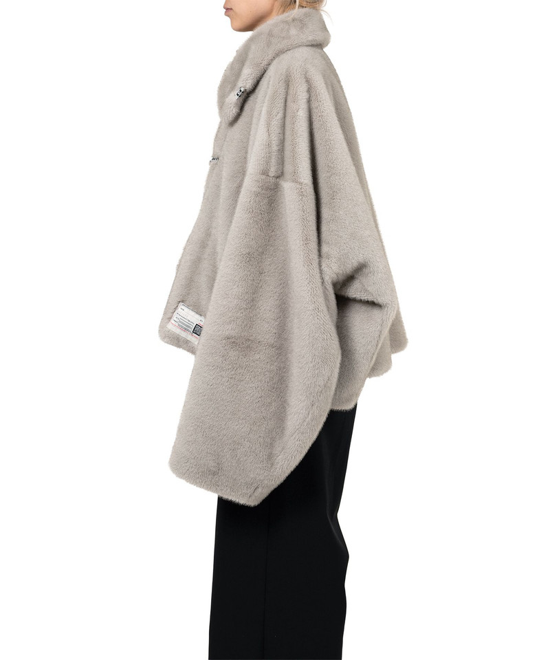 Roll-up Hem Fake Fur Coat 12