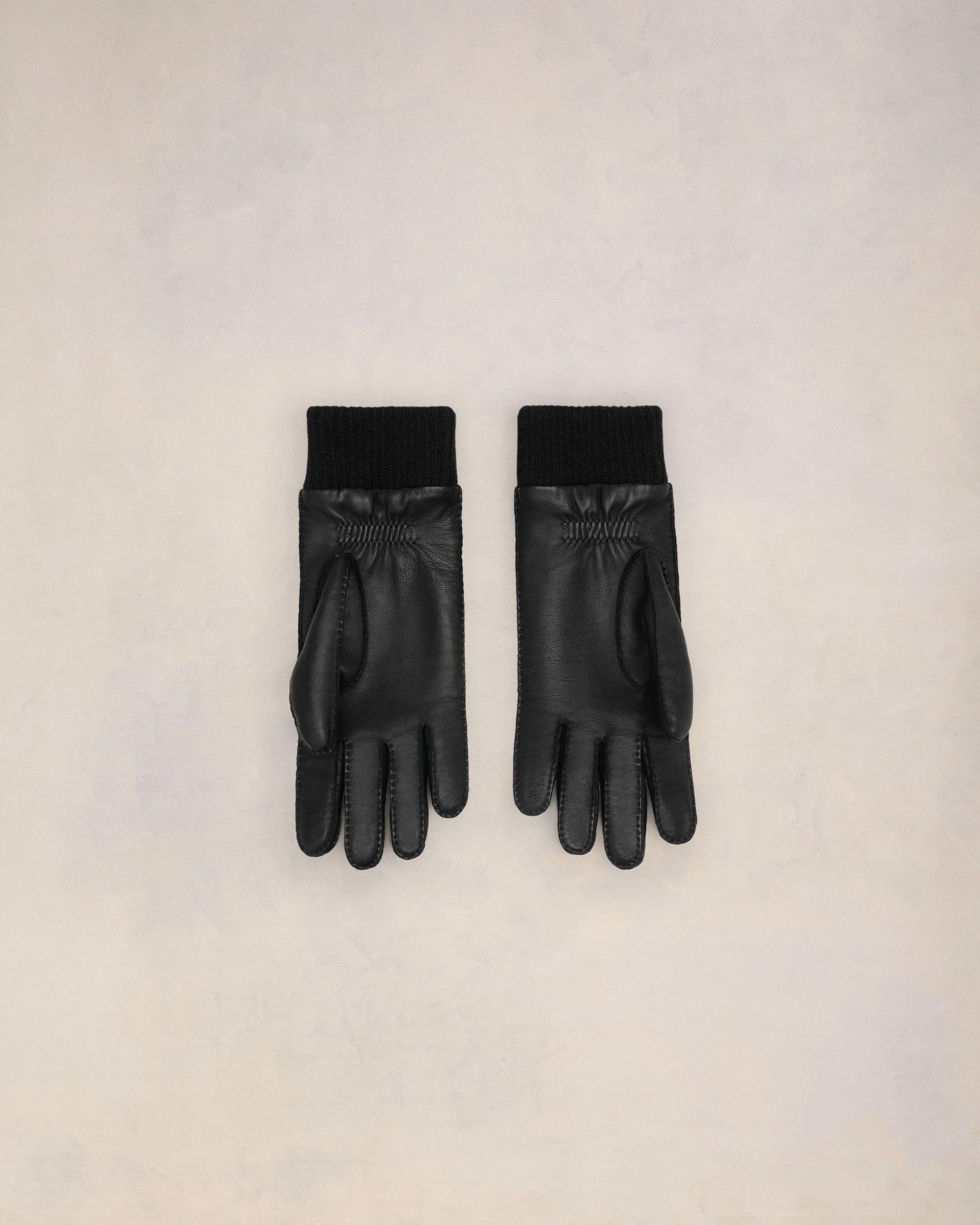 AMI DE COEUR LEATHER PATCH GLOVES - 2