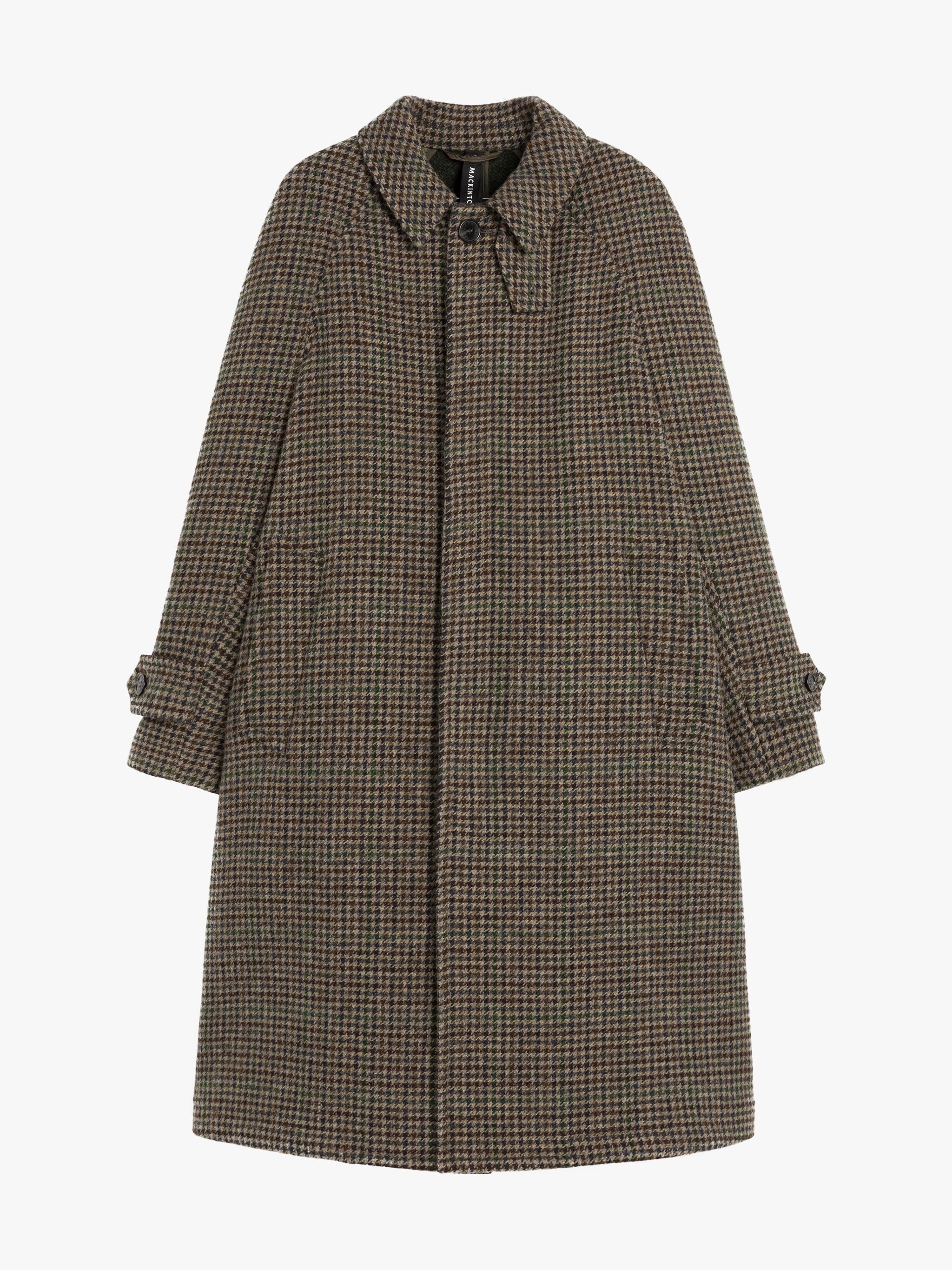 BOSTON GREEN CHECK WOOL OVERCOAT - 1