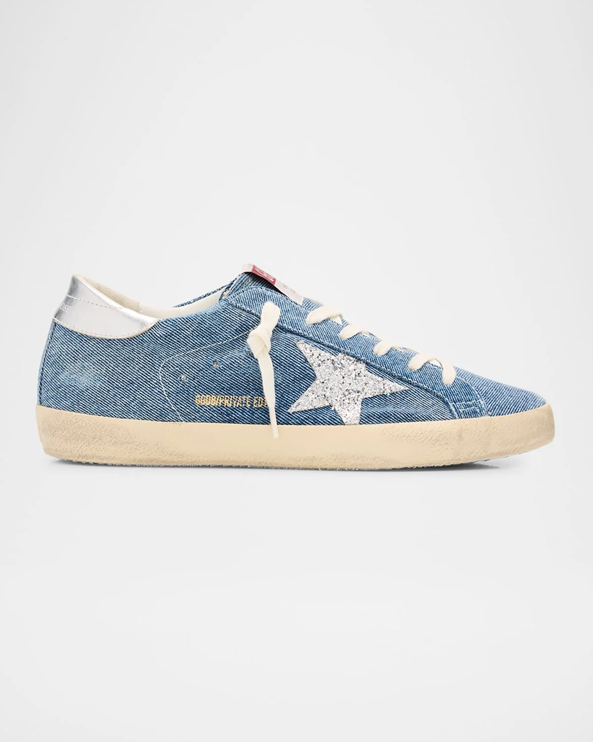 Super-Star Denim Glitter-Star Low-Top Sneakers - 1