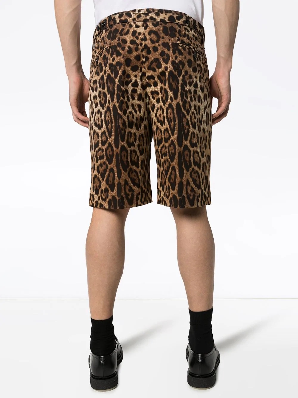 leopard-print bermuda shorts - 4