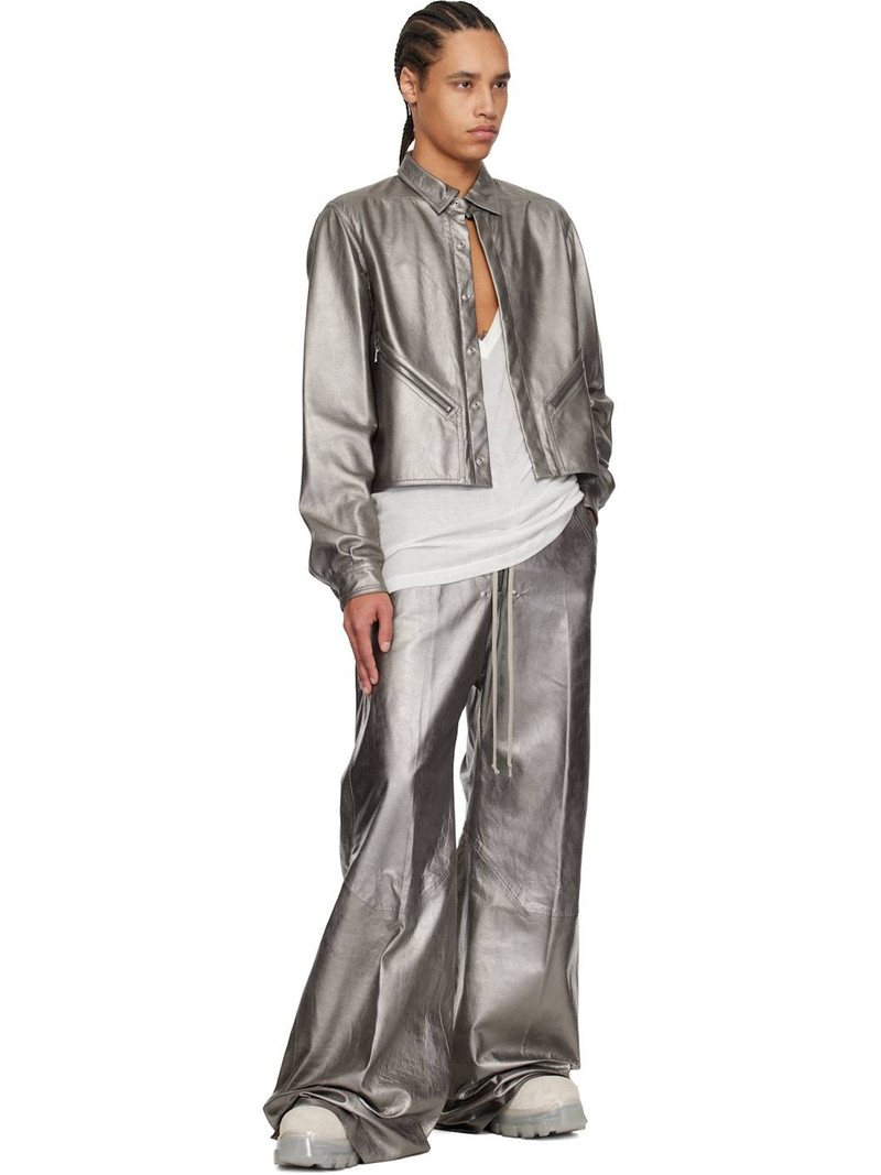 Rick Owens Gunmetal Hollywood Tour Alice Leather Jacket outlook