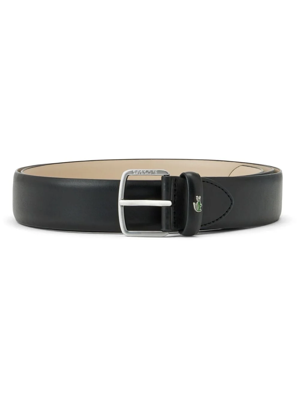 logo-engraved leather belt - 1