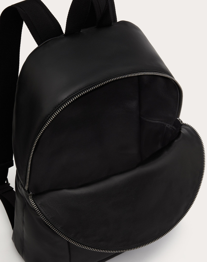 VALENTINO GARAVANI NOIR NAPPA LEATHER BACKPACK 7